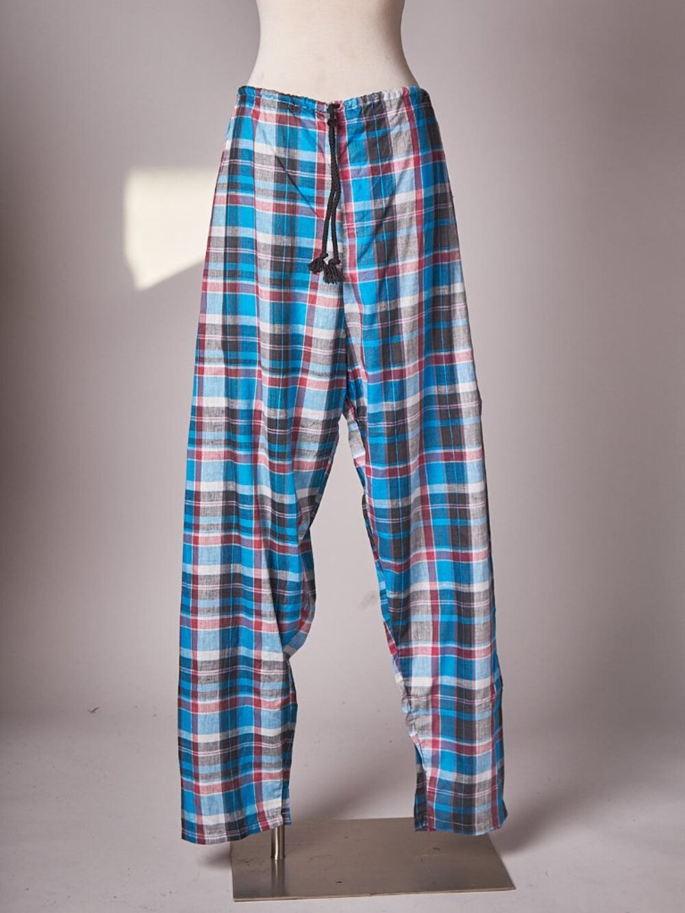 1990s Skidz Plaid Light Weight Baggy Beach Pants